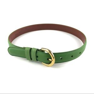 COACH Women’s Vintage Green Leather Belt Petite S